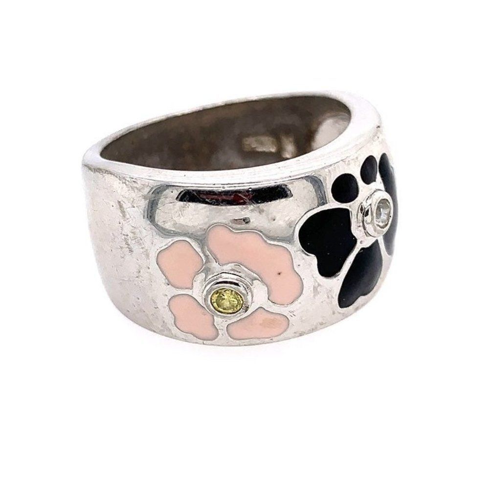 925 Flower Dome Ring - Picture 2 of 7